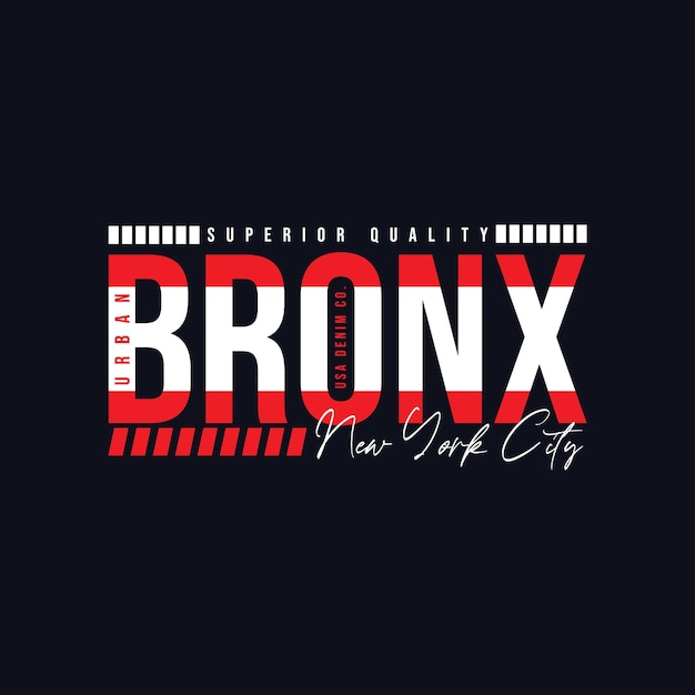 The Bronx Urban Style Typography Vector