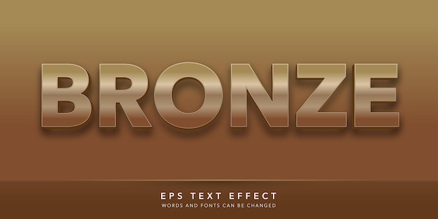 bronze 3d editable text effect