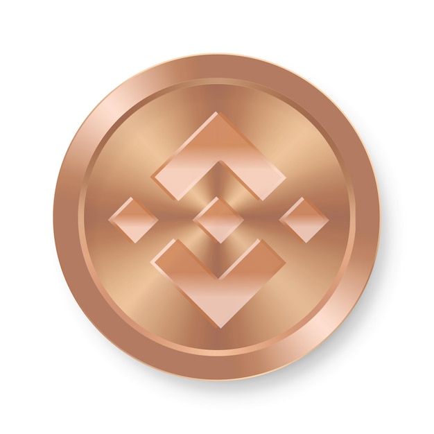 Bronze coin of binance concept of internet web cryptocurrency binance medal