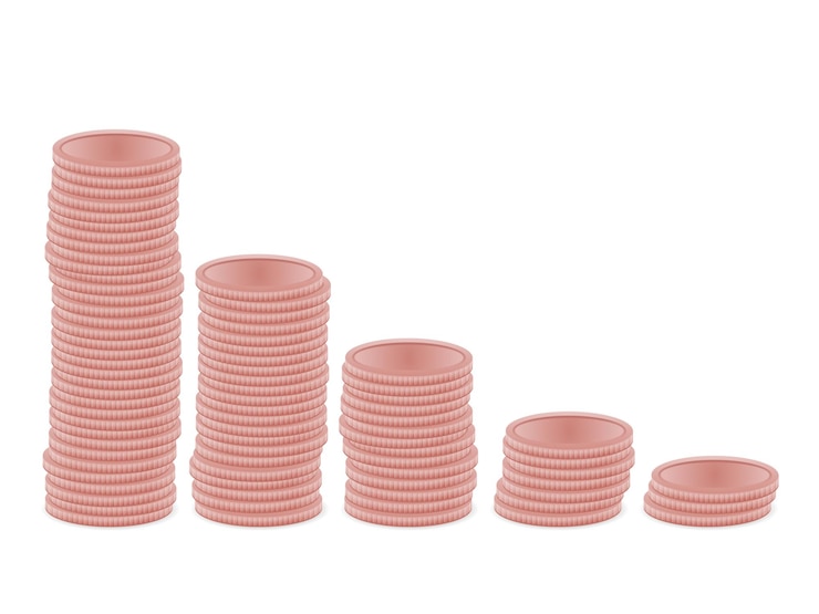 Vector bronze coins