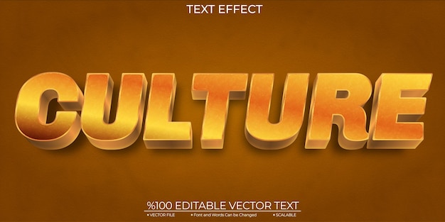 Bronze Culture Editable and Scalable Template Vector Text Effect