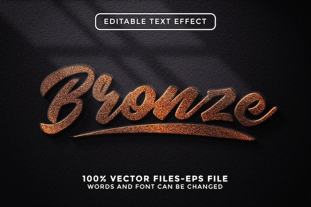 Bronze Editable Vector Text Effect