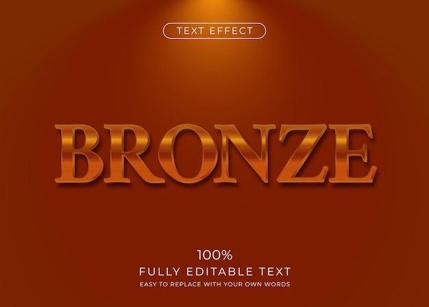 Bronze text effect editable font stylex9