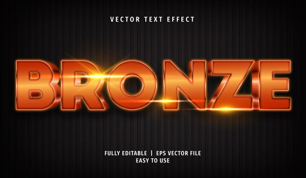 Bronze text effect, editable text style