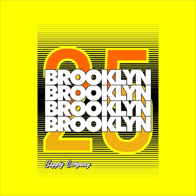 Brooklyn 25 società di fornitura vintage semplice