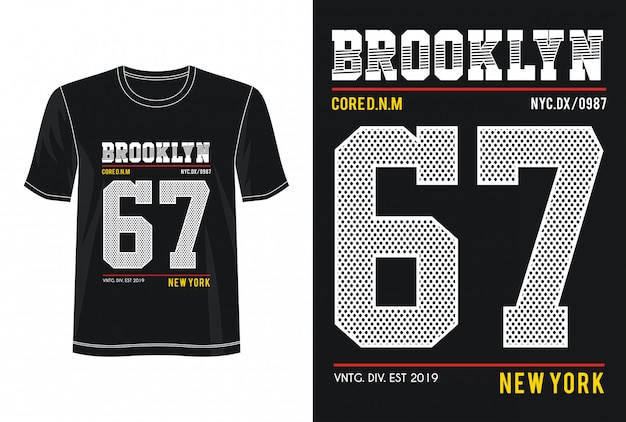 Brooklyn 67 typografie voor print t-shirt