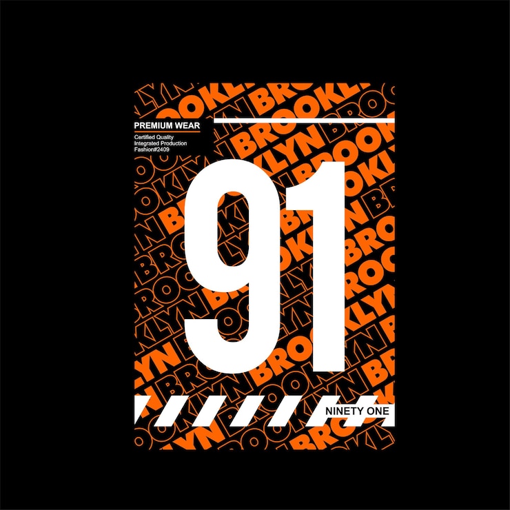 Vector brooklyn 91 simple vintage fashion