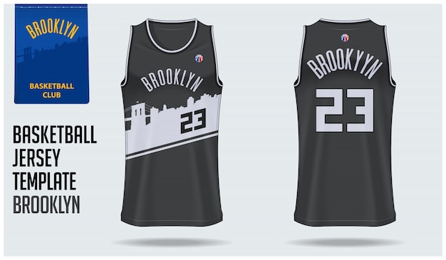 Vettore maglia da basket brooklyn