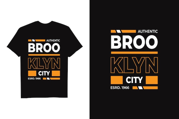 Brooklyn city modern geometric t shirt