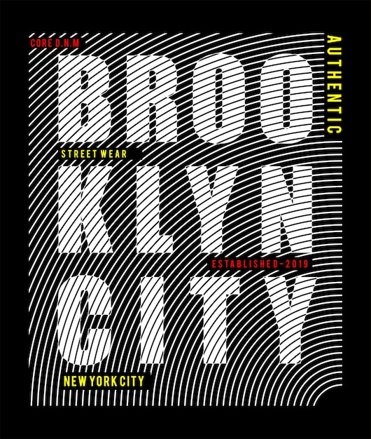 Brooklyn city typography