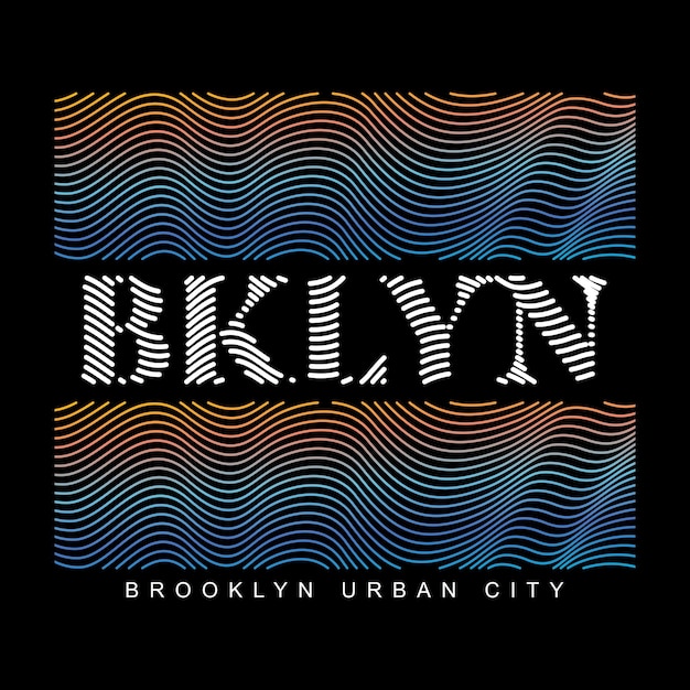 Vector brooklyn design typography grunge background vector design text illustration sign t shirt graphics print