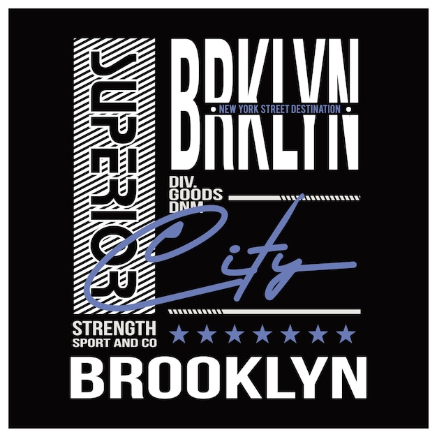 brooklyn design typography vector illustration