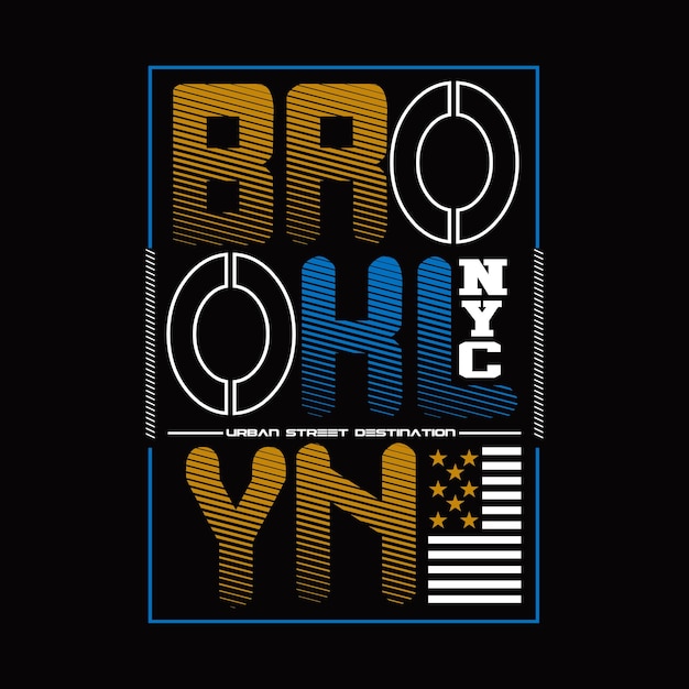 brooklyn design typography vector illustration