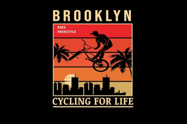 Brooklyn fiets motorcross freestyle kleur oranje verloop