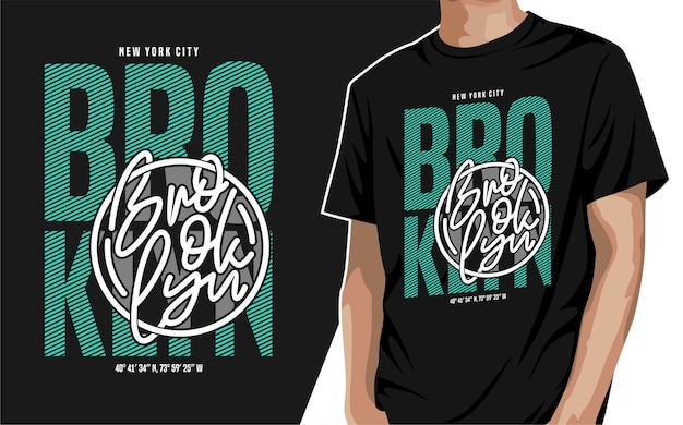 Vector brooklyn  - graphic t-shirt for print