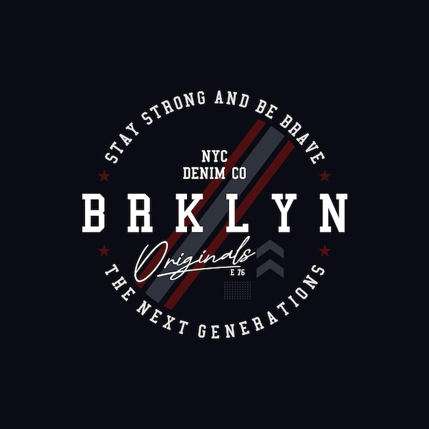 Vector brooklyn illustration typography perfect for t shirt