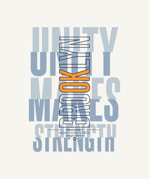 Brooklyn kings county typografie slogan kleding abstract ontwerp vector print illustratie