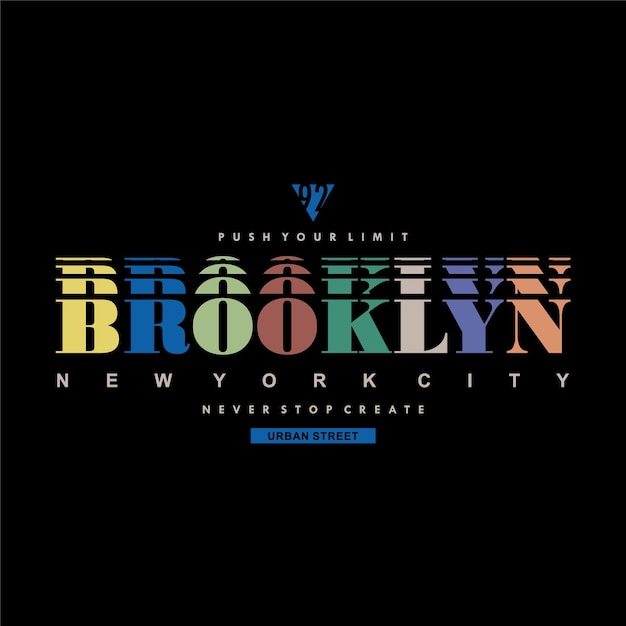 brooklyn lettering cool graphic vector print on it