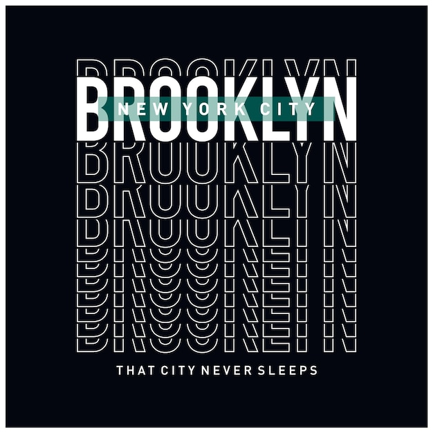 Brooklyn new york city typografie ontwerp voor print t-shirt