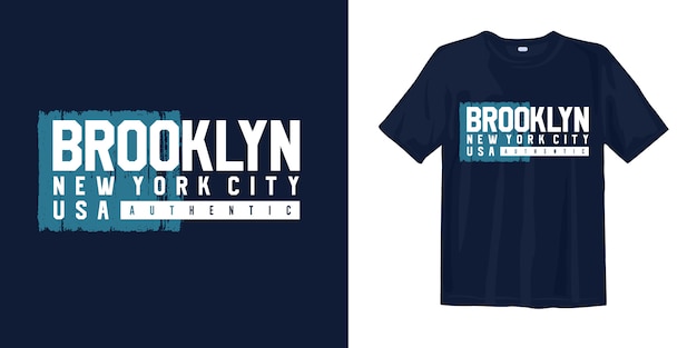 Maglietta grafica di tipografia di brooklyn new york city