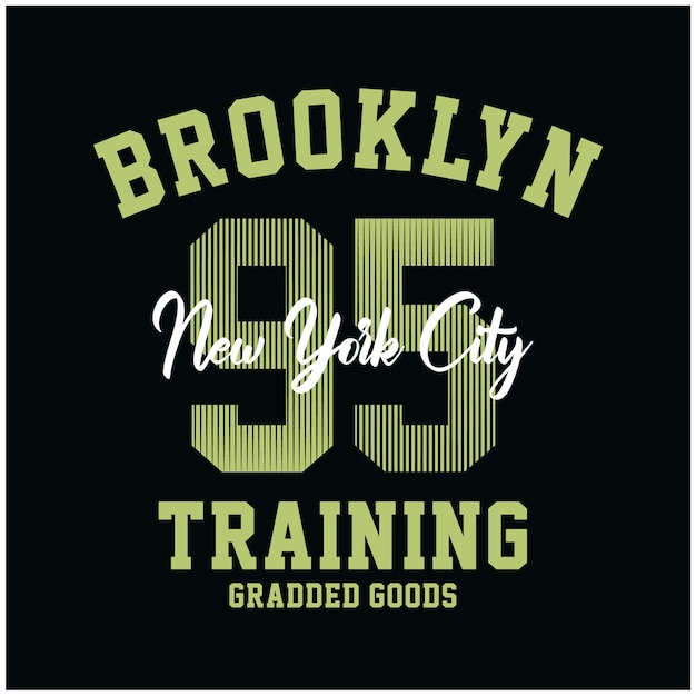 Brooklyn new york city typography t shirt graphic vector