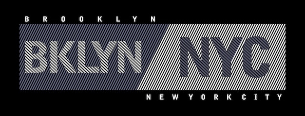 Vector brooklyn new york ontwerp typografie vector ontwerp tekst illustratie poster banner flyer briefkaart teken t-shirt afbeeldingen afdrukken enz