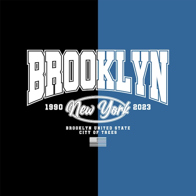 Vector brooklyn new york simple vintage fashion vector