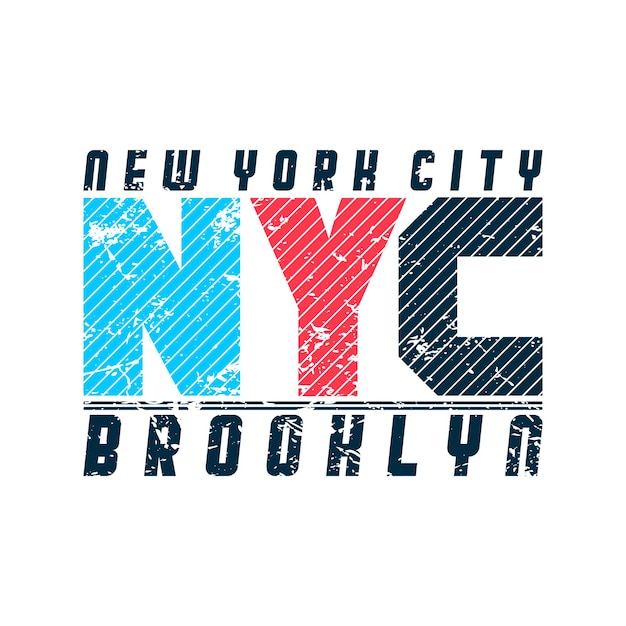 Brooklyn New York typografie t-shirtontwerp Collegestyle Brooklyn kledingprint Illustratie