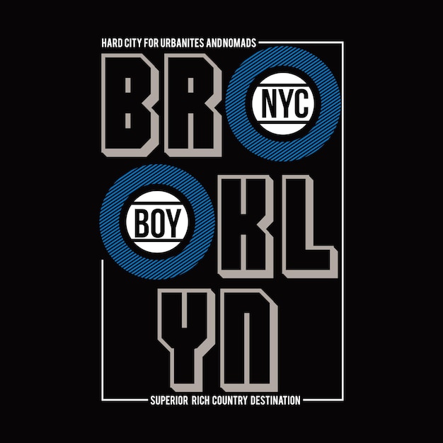 brooklyn nyc ontwerp typografie vectorillustratie