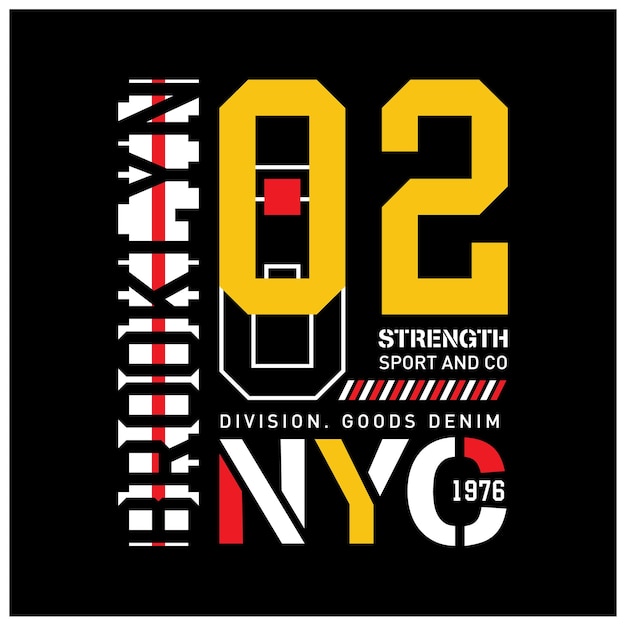 Brooklyn nyc stijlvolle typografie tshirt en kledingontwerp