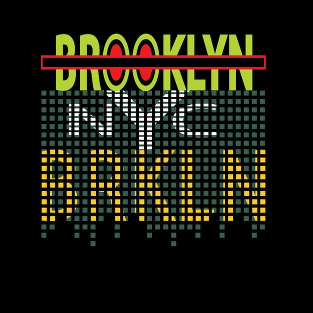 brooklyn nyc t shirt graphic vector art