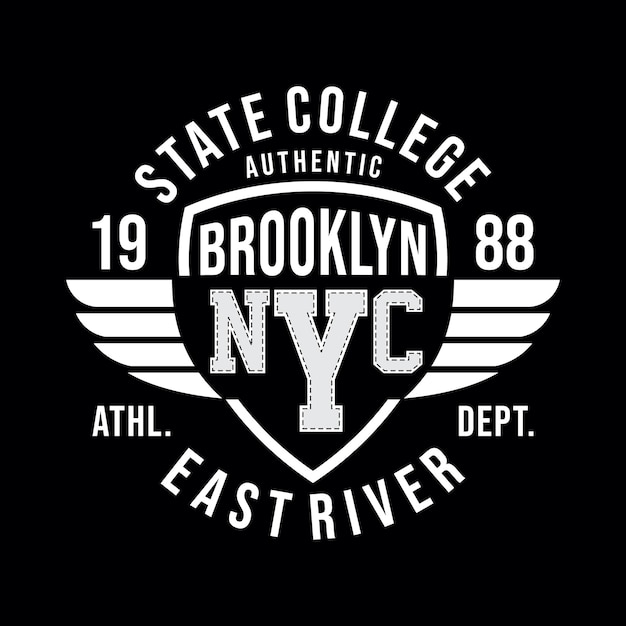 Brooklyn NYC typografie vectorillustratie voor print t-shirt premium vector