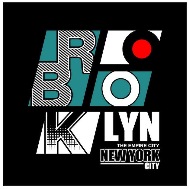 Brooklyn NYC Vintage typografieontwerp in vectorillustratie-t-shirtkleding en ander gebruik