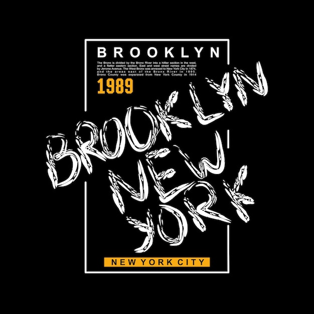 Brooklyn ontwerp typografie vector ontwerp tekst illustratie poster banner flyer briefkaart teken t-shirt afbeeldingen afdrukken enz