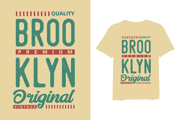 Brooklyn origineel t-shirtontwerp voor typografie stijlvol en trendy kleding