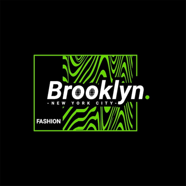Brooklyn schrijfontwerp, geschikt voor het zeefdrukken van t-shirts, kleding, jassen en andere
