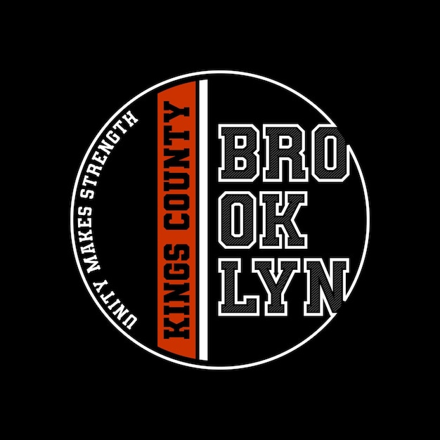 Brooklyn slogan typografie ontwerp abstracte vector illustratie print