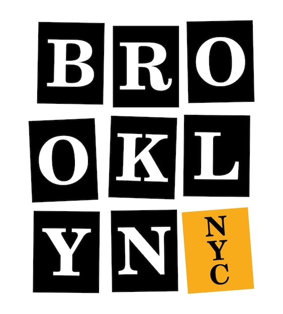 Brooklyn slogan vector graphic print