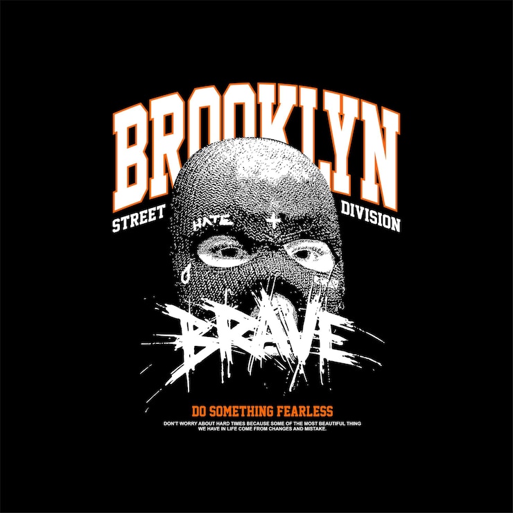 Vector brooklyn street divisie straat vintage mode