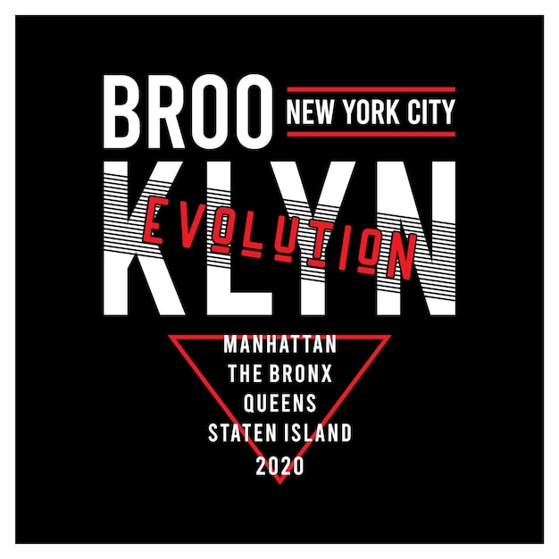 Brooklyn typografie grafisch ontwerp t-shirt print