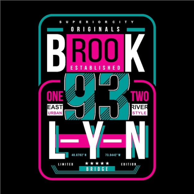 Brooklyn typografie ontwerp t-shirt