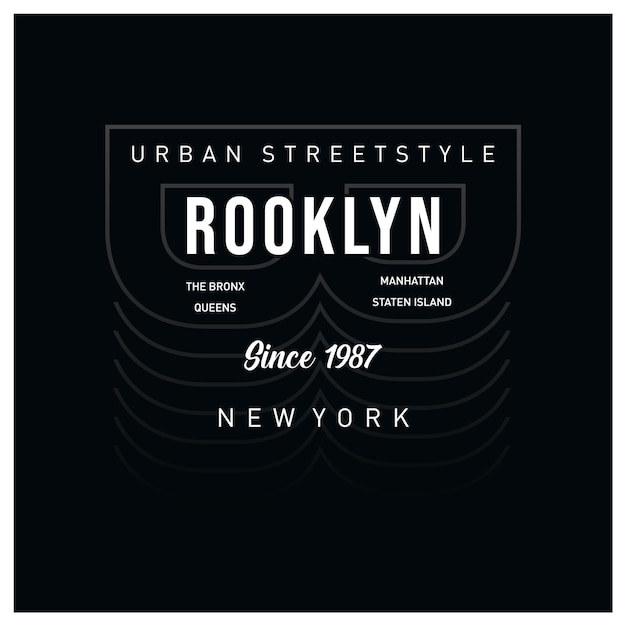 Brooklyn typografie t-shirt en kledingontwerp