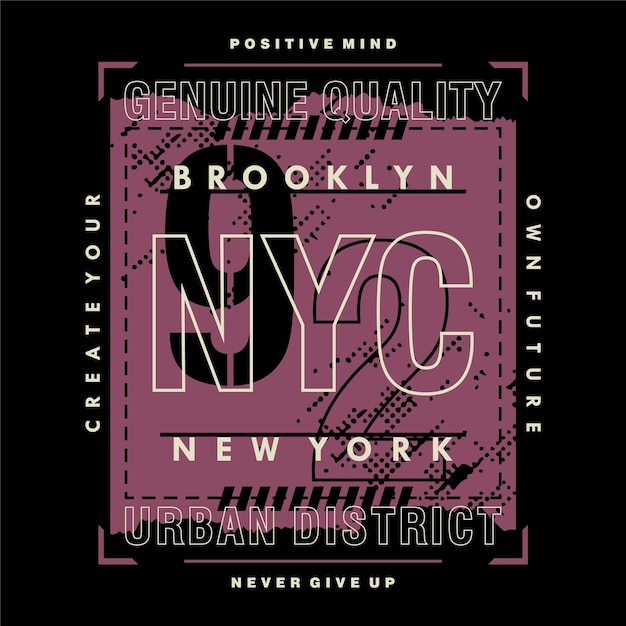 Brooklyn typografie vector t-shirt ontwerp illustratie goed voor casual stijl