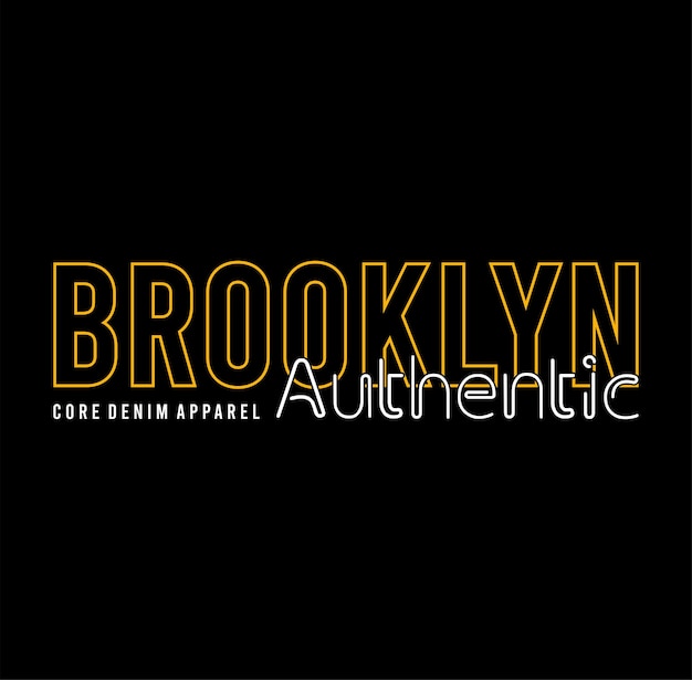 brooklyn typography design vector for print t shirt