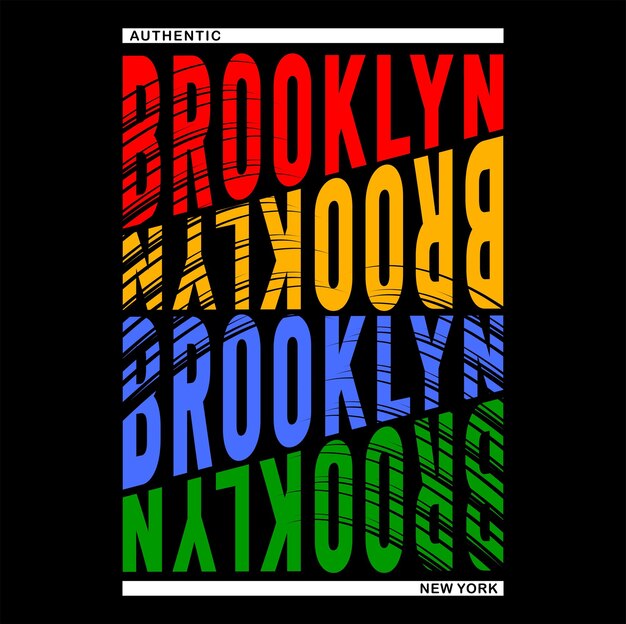 brooklyn typography design vector for print t shirt