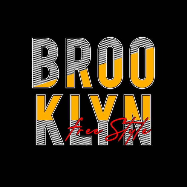 brooklyn typography design vector for print t shirt