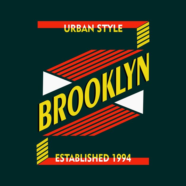 brooklyn typography graphic design for print t shirt illustration vector