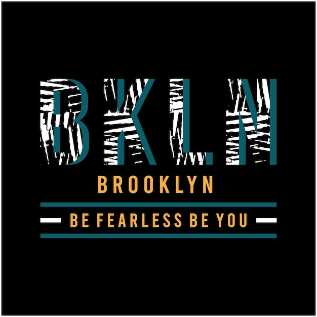 Brooklyn typography graphic for tshirt premium vector