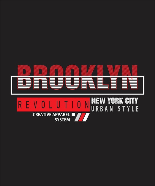 Vector brooklyn typography t-shirt design print