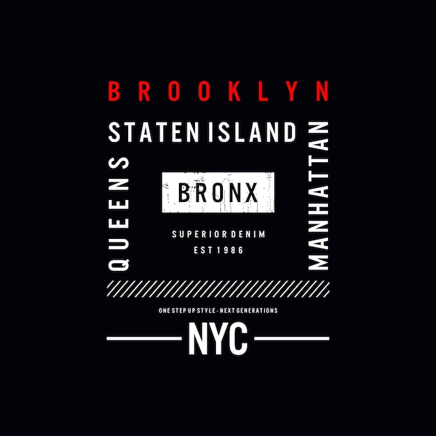 brooklyn typography tshirt and apparel design